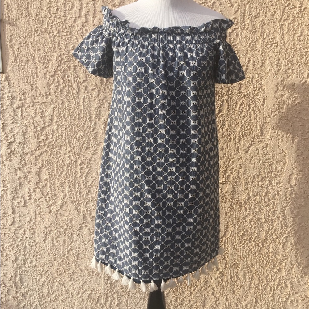 Chelsea28 Off Shoulder A Line Dress